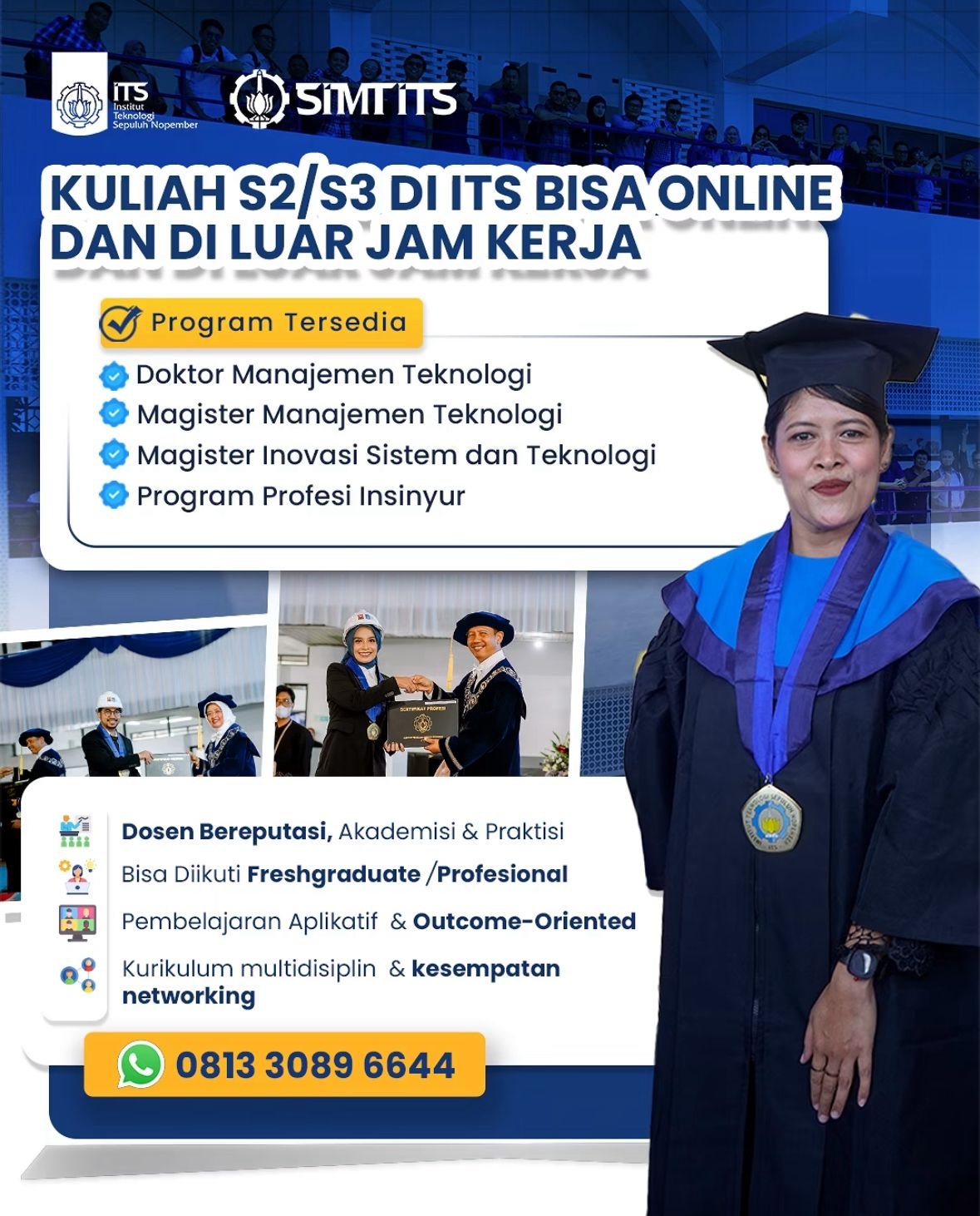 LANJUTKAN STUDI S2/S3 DI ITS — KINI BISA ONLINE & DI LUAR JAM KERJA!